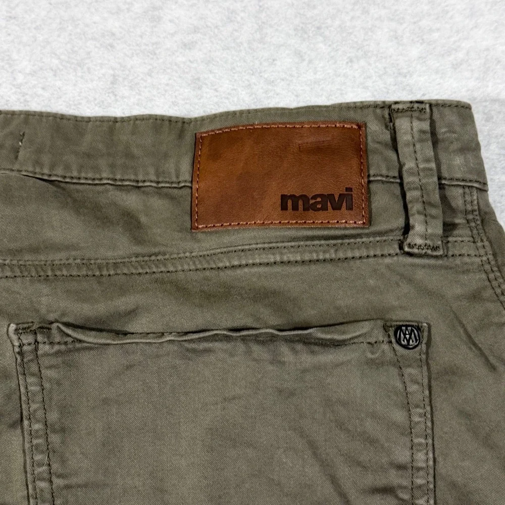 Mavi Jeans Zach Pants‎ Mens 34 Olive Green Straight Leg Twill Trousers